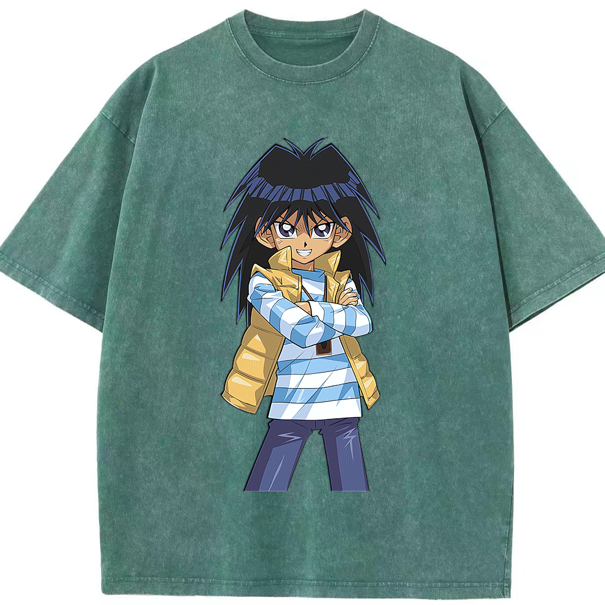 （画像用） 遊☆戯☆王 Yu-Gi-Oh! 綿100% ヴィンテージ風 半袖Tシャツ（フロントプリント）